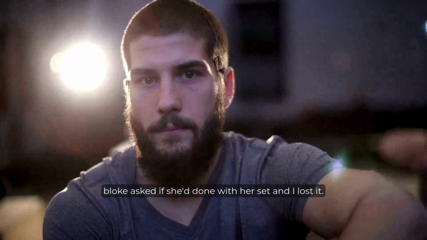 Still from Corrections Victoria video “Violence is a choice”